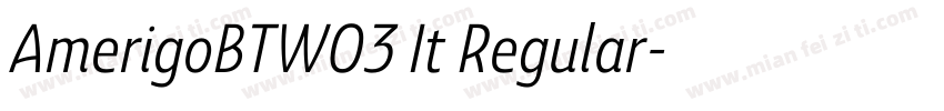 AmerigoBTW03 It Regular字体转换